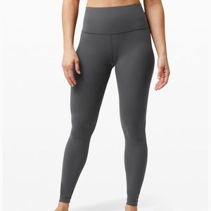 Grey/pewter lululemon leggings. Full length